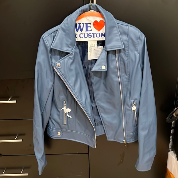 Active USA Jackets & Blazers - Active USA Faux Leather jacket blue